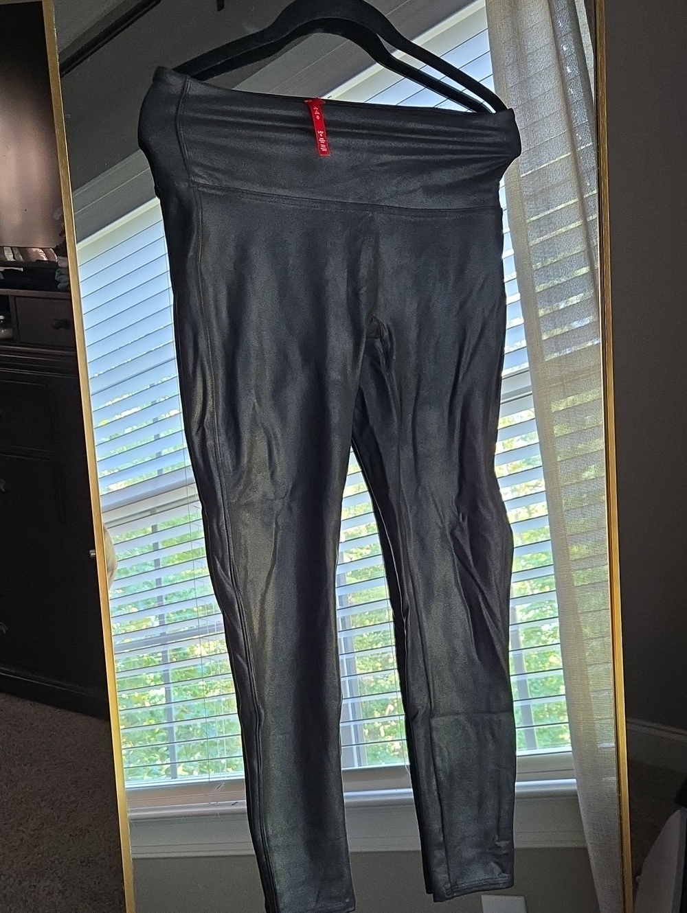 Spanx Liquid Black Leggings L Petite